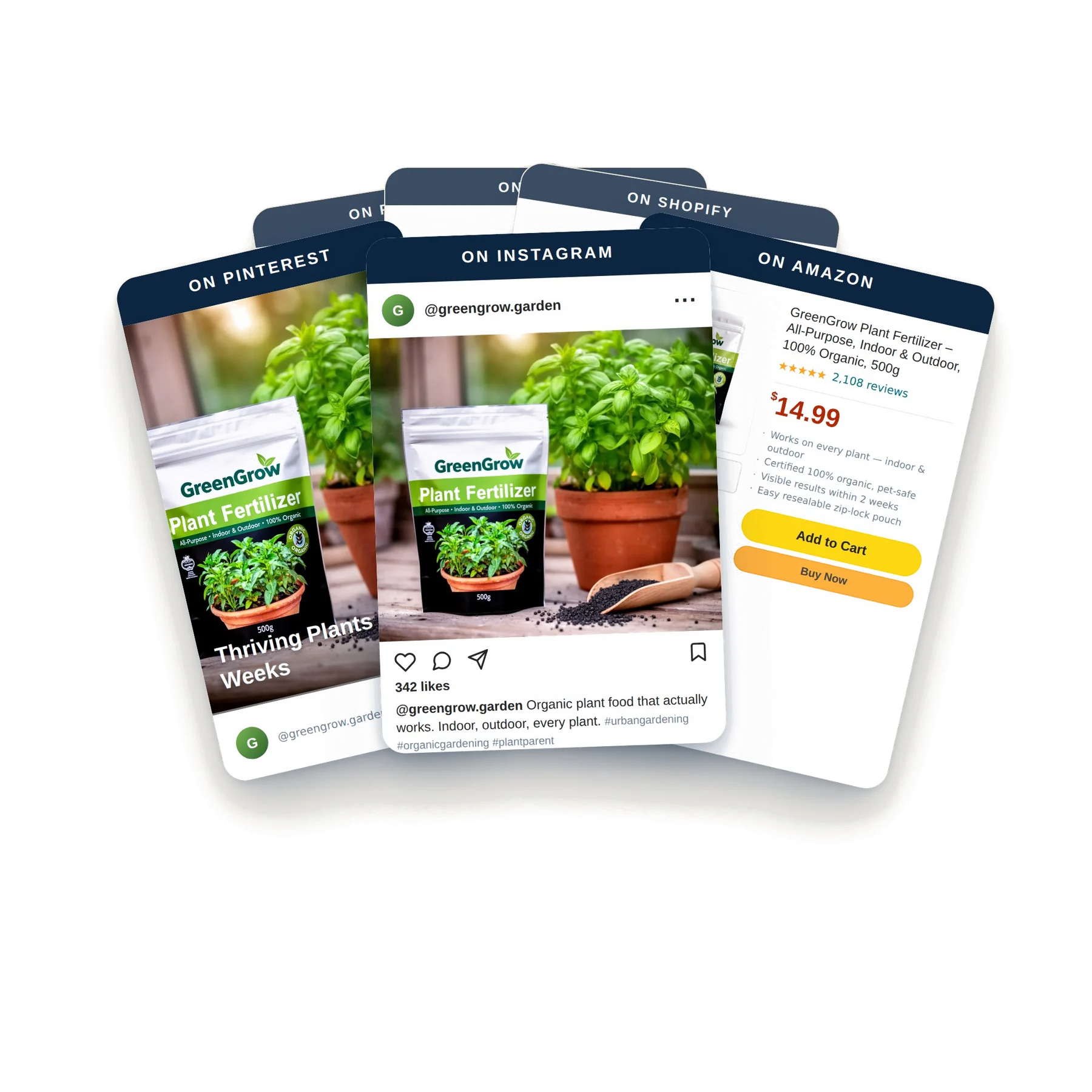Marketplace + social cards — plant-food