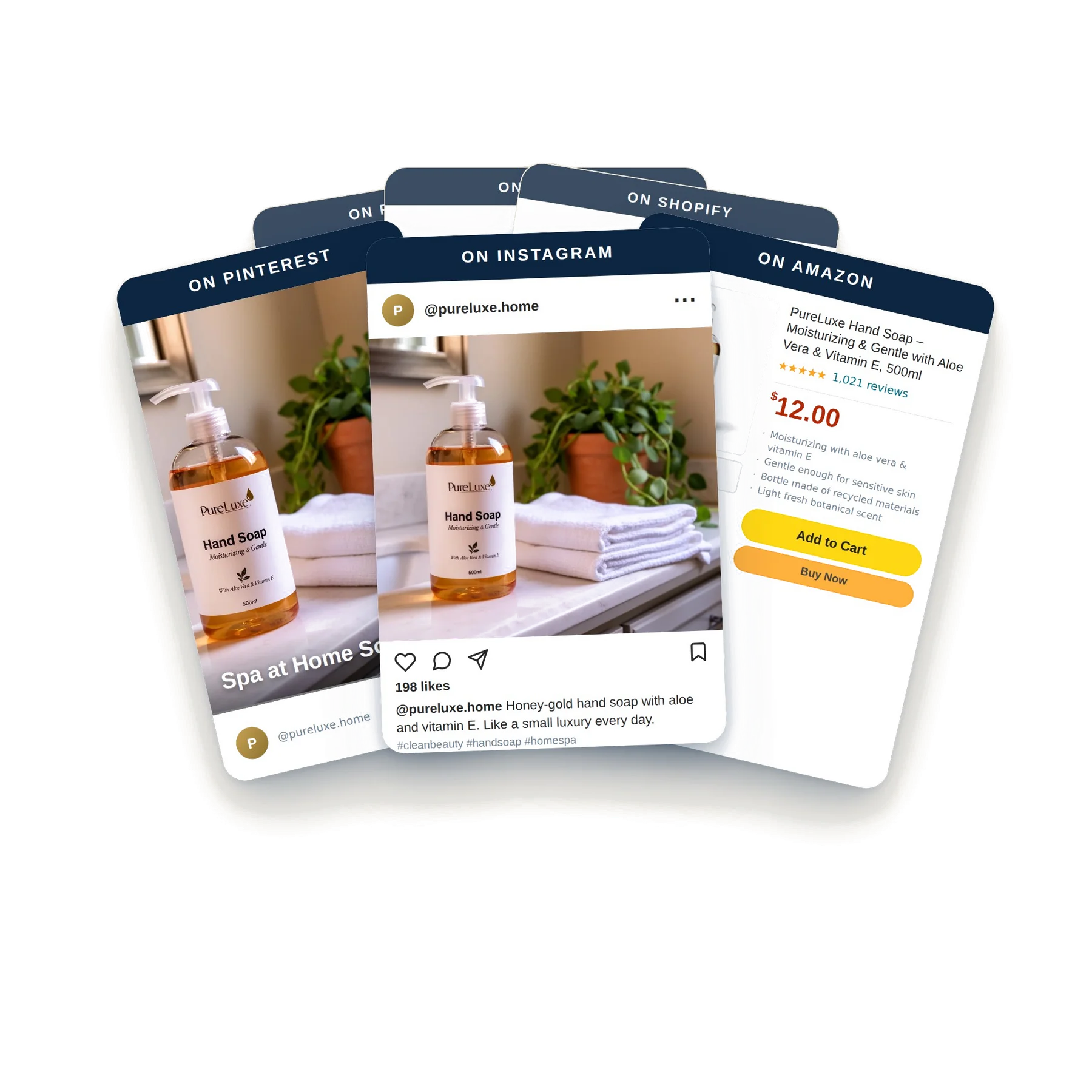 Marketplace + social cards — hand-soap