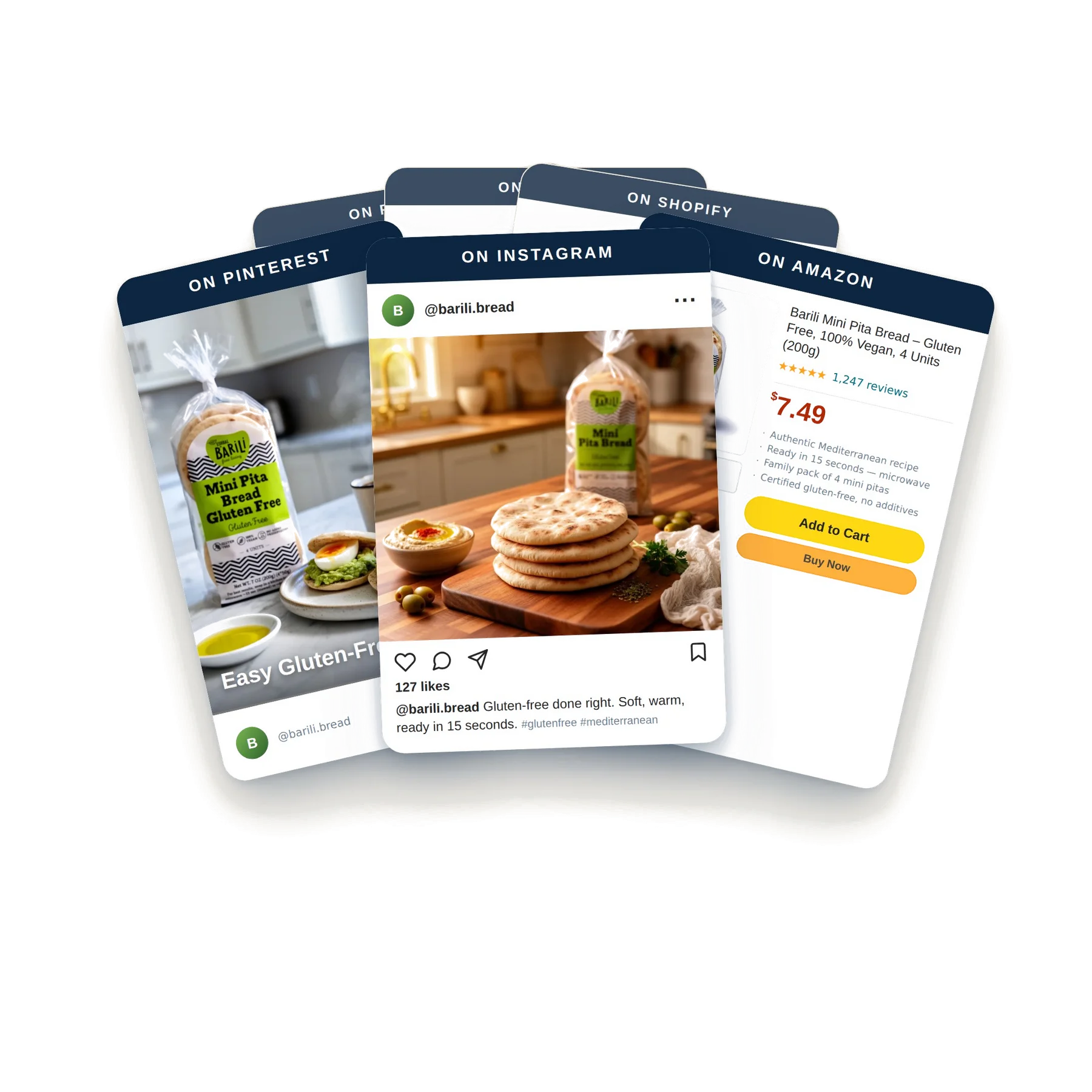Marketplace + social cards — mini-pita